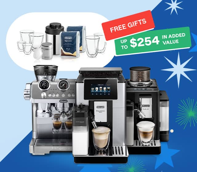 free gift with delonghi coffee machines when you buy direct