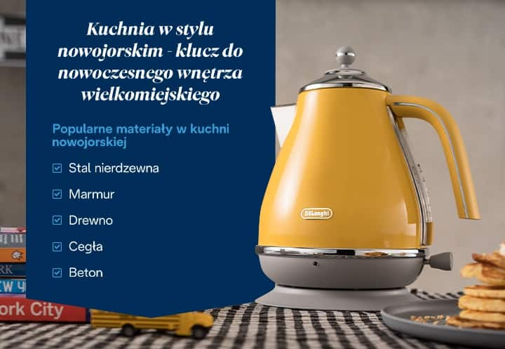 Kuchnia w stylu nowojorskim - klucz do nowoczesnego wnętrza wielkomiejskiego - infografika